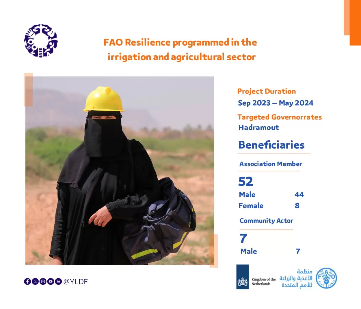 مشروع دعم سبل العيش الزراعي والري " النقد مقابل العمل"